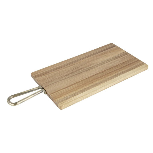 Olympia Rectangular Paddle Board Acacia Wood with Metal Handles 615x260x20mm (615(L)x260(W)x20(H)mm | Material: Acacia Wood) • PAS-HX392