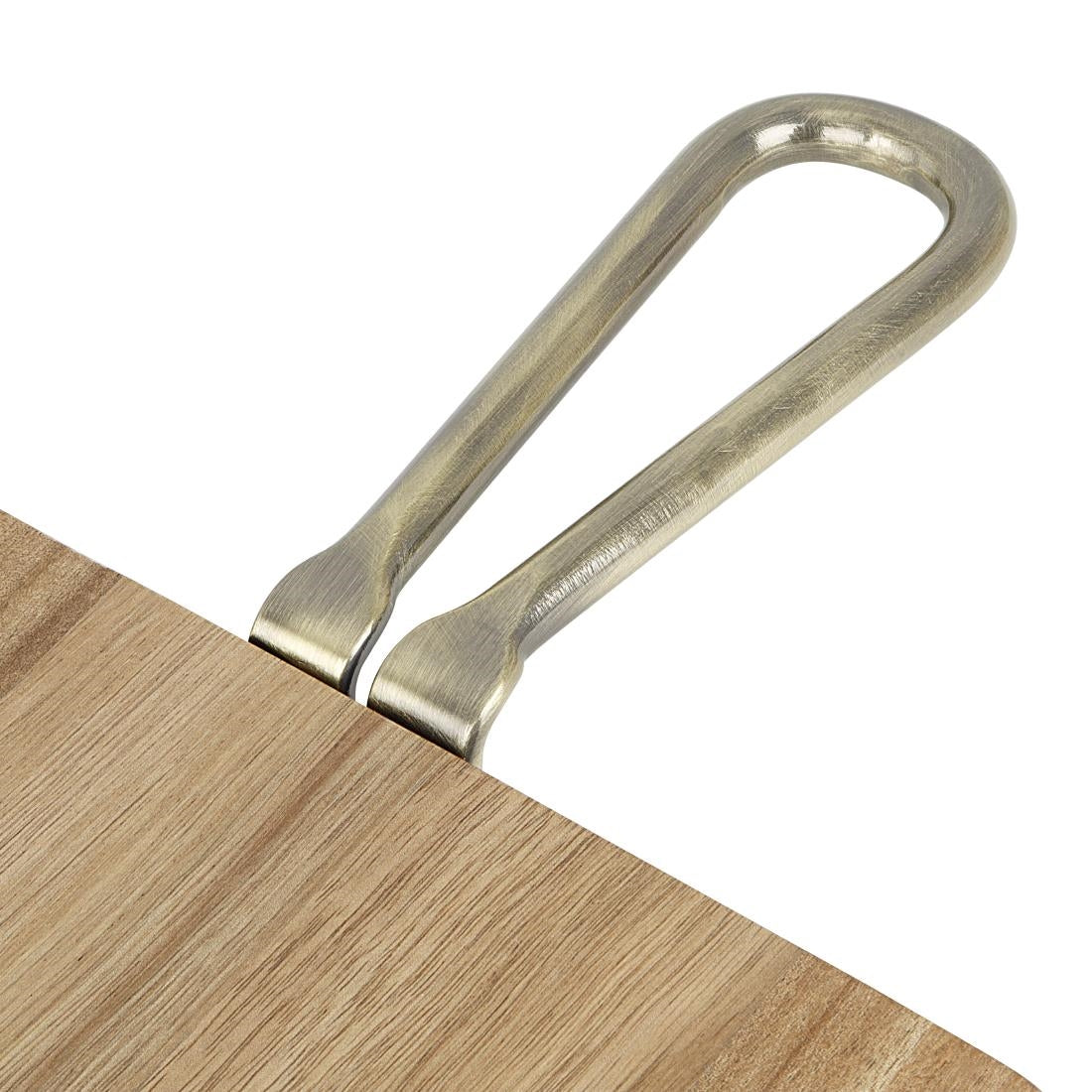 Olympia Rectangular Paddle Board Acacia Wood with Metal Handles 615x260x20mm (615(L)x260(W)x20(H)mm | Material: Acacia Wood) • PAS-HX392
