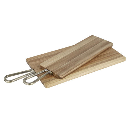Olympia Rectangular Paddle Board Acacia Wood with Metal Handles 615x260x20mm (615(L)x260(W)x20(H)mm | Material: Acacia Wood) • PAS-HX392