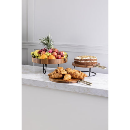 Olympia Non-Slip Multi-Round Riser Black Wire 230x260x100mm (230(Ø)x100(H)mm | For use with plates & platters wider than 230mm & 260mm) • PAS-HY985