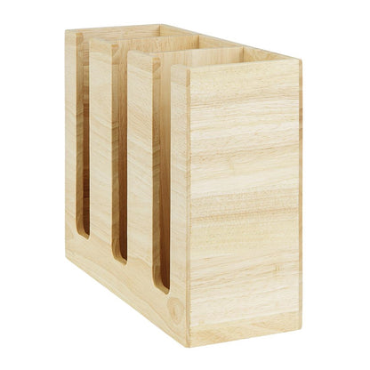 Olympia Cup Organiser Hevea Wood 340x120x240mm (340(L)x120(W)x240(H)mm | Material: Hevea Wood) • PAS-HX394