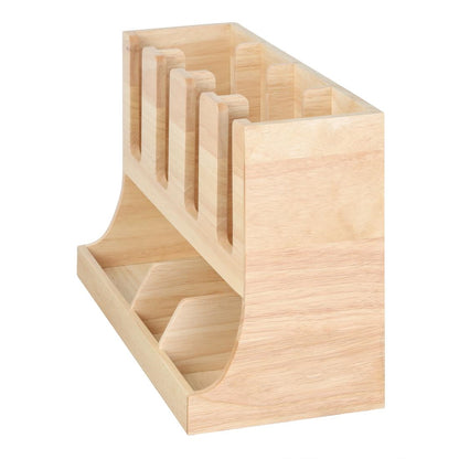 Olympia Cup and Condiment Station Hevea Wood 450x120x240mm • PAS-HX395