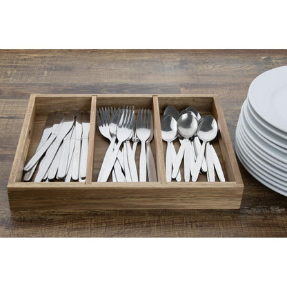 Olympia 3 Section Cutlery Tray Acacia Wood (380(L)x280(W)x50(H)mm | Material: Acacia Wood) • PAS-HX396