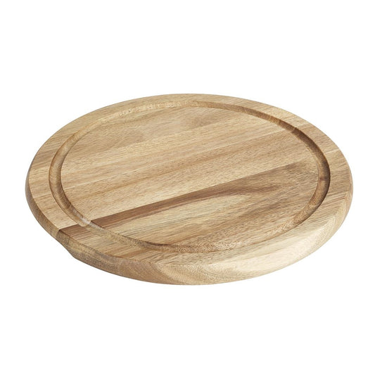 Olympia Round Acacia Wood Board for 240mm Dome 283x20mm (283(Ø)x20(H)mm | Fits 240(Ø)mm dome - HW799) • PAS-HX398