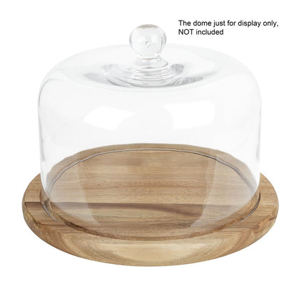 Olympia Round Acacia Wood Board for 240mm Dome 283x20mm (283(Ø)x20(H)mm | Fits 240(Ø)mm dome - HW799) • PAS-HX398