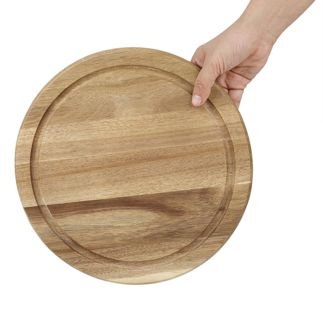 Olympia Round Acacia Wood Board for 240mm Dome 283x20mm (283(Ø)x20(H)mm | Fits 240(Ø)mm dome - HW799) • PAS-HX398