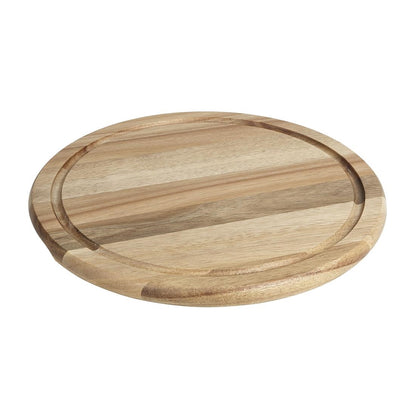 Olympia Round Acacia Wood Board for Dome 330x20mm (330(Ø)x20(H)mm | Fits 280(Ø)mm dome - CS014) • PAS-HX399