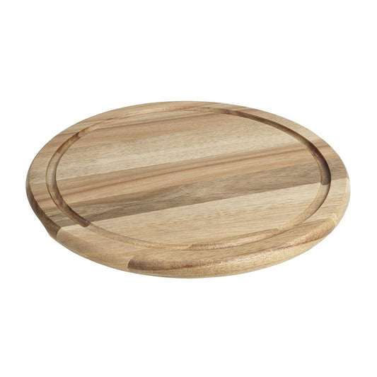 Olympia Round Acacia Wood Board for Dome 330x20mm (330(Ø)x20(H)mm | Fits 280(Ø)mm dome - CS014) • PAS-HX399