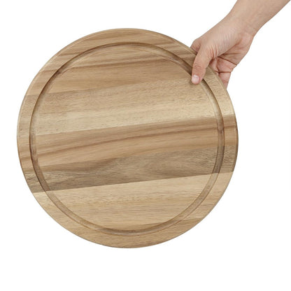 Olympia Round Acacia Wood Board for Dome 330x20mm (330(Ø)x20(H)mm | Fits 280(Ø)mm dome - CS014) • PAS-HX399