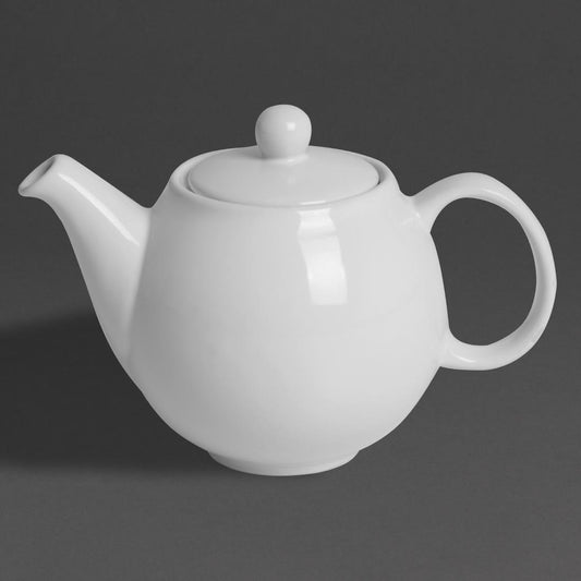 Olympia Café Teapot White - 450ml (2 Pack) (450ml | Material: stoneware | Pack quantity: 2) • PAS-HX794