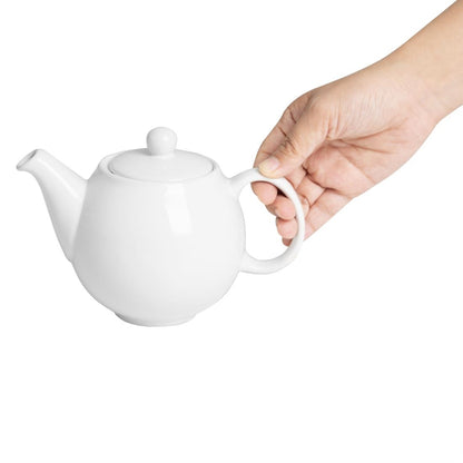 Olympia Café Teapot White - 450ml (2 Pack) (450ml | Material: stoneware | Pack quantity: 2) • PAS-HX794