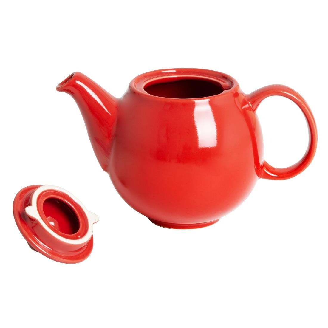 Olympia Café Teapot Red - 450ml (2 Pack) (450ml | Material: stoneware | Pack quantity: 2) • PAS-HX795