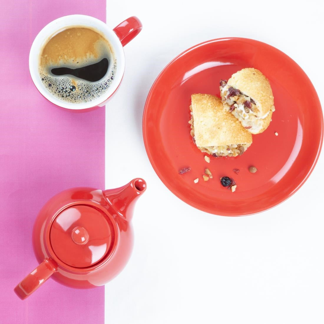 Olympia Café Teapot Red - 450ml (2 Pack) (450ml | Material: stoneware | Pack quantity: 2) • PAS-HX795