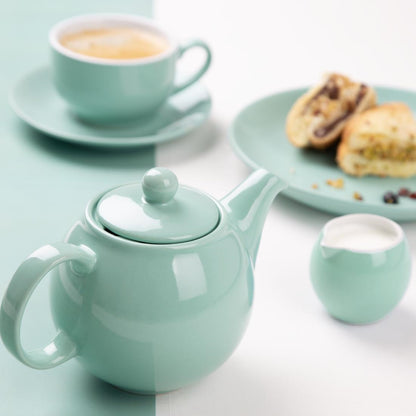Olympia Café Teapot Aqua - 450ml (2 Pack) (450ml | Material: Stoneware | Pack Quantity: 2) • PAS-HX796