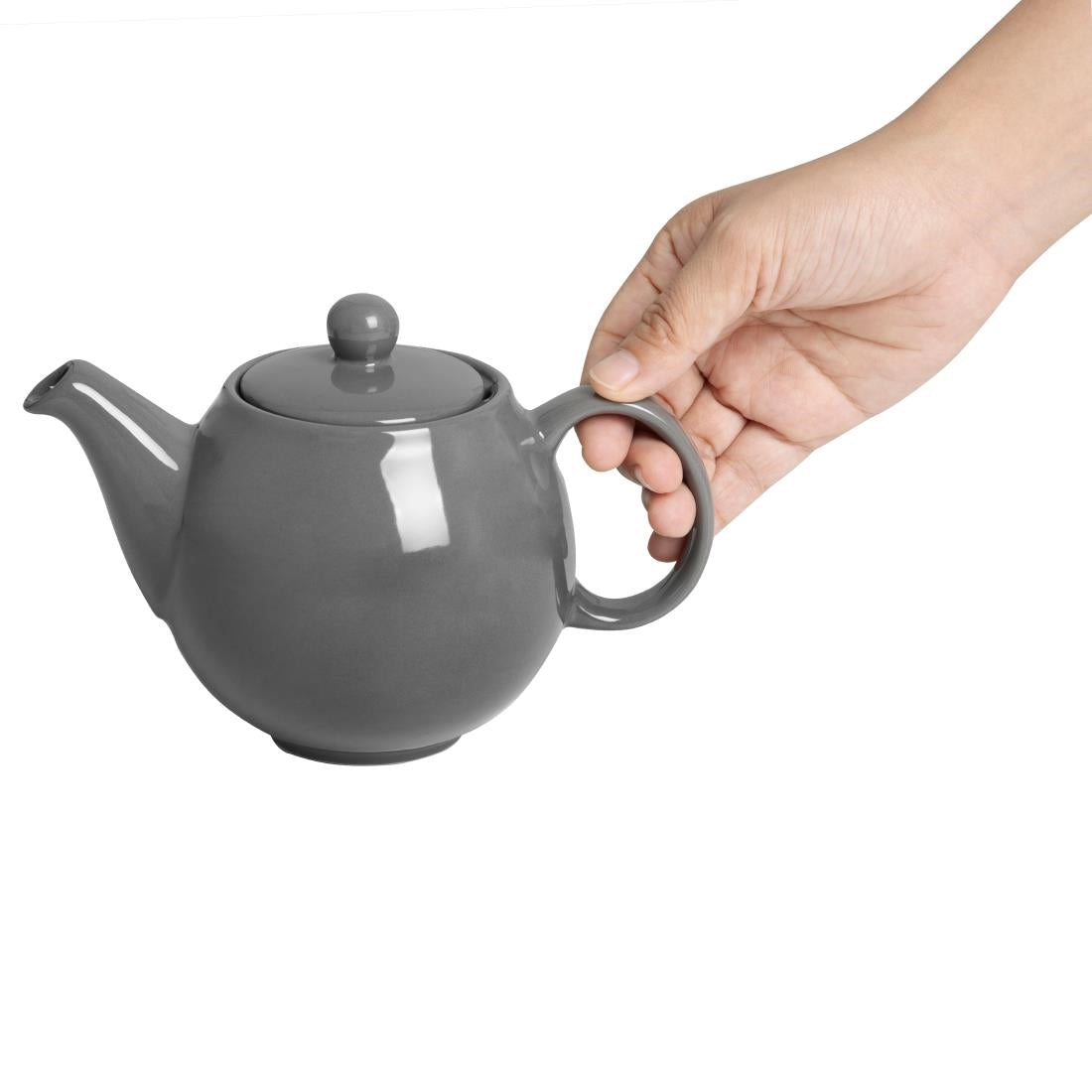 Olympia Café Teapot Charcoal - 450ml (2 Pack) (450ml | Material: Stoneware | Pack Quantity: 2) • PAS-HX797