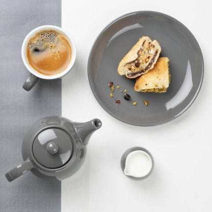 Olympia Café Teapot Charcoal - 450ml (2 Pack) (450ml | Material: Stoneware | Pack Quantity: 2) • PAS-HX797