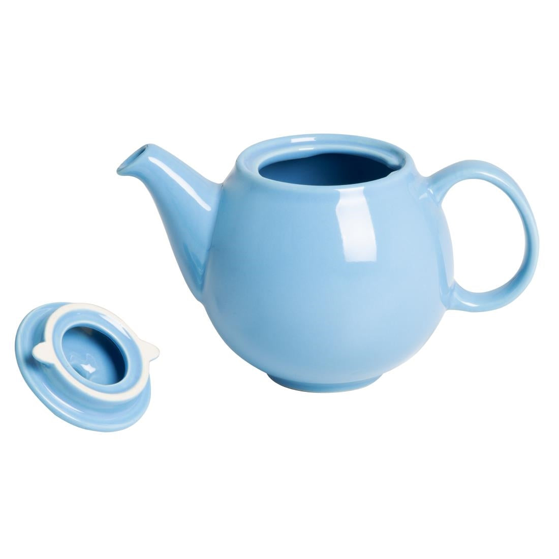 Olympia Café Teapot Blue - 450ml (2 Pack) (450ml | Material: stoneware | Pack quantity: 2) • PAS-HX798