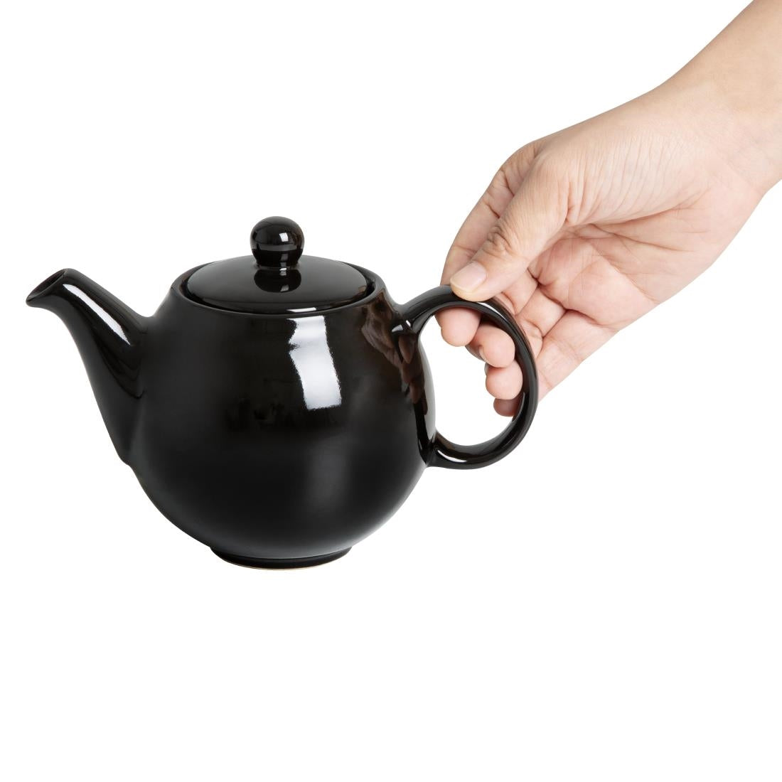 Olympia Café Teapot Black - 450ml (2 Pack) (450ml | Material: stoneware | Pack quantity: 2) • PAS-HX799