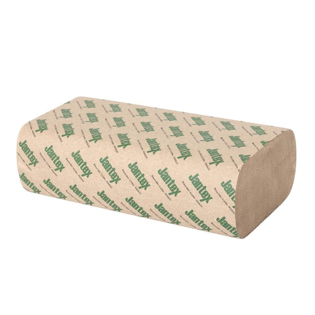 "Jantex Green 100% Recycled Z Fold Hand Towels 2ply (2250 Sheets)" (2ply construction | Z-fold design | Pack quantity: 2250 Sheets) • PAS-HX935