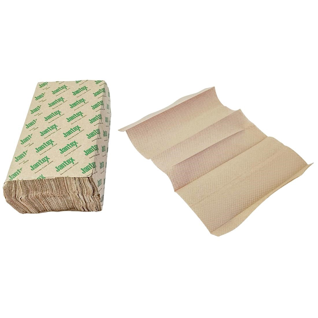 "Jantex Green 100% Recycled C Fold Hand Towels 2ply (2250 Sheets)" (2ply construction | C-fold design | Pack quantity: 2250 Sheets) • PAS-HX936