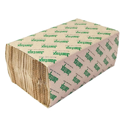 "Jantex Green 100% Recycled C Fold Hand Towels 2ply (2250 Sheets)" (2ply construction | C-fold design | Pack quantity: 2250 Sheets) • PAS-HX936