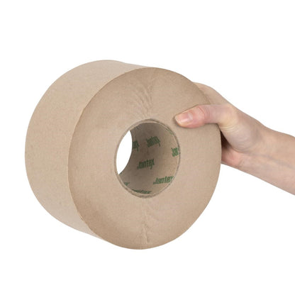 Jantex Green 100% Recycled Mini Jumbo Roll Refill 2ply - 150m (12 Pack) (150m of paper per roll | 2ply construction | Pack quantity: 12) • PAS-HX939
