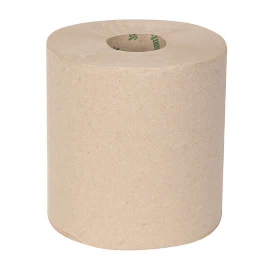 Jantex Green 100% Recycled Centre Feed Roll 2ply 120m (6 Pack) (480 Sheets Per Roll | 2ply Construction | Pack Quantity: 6) • PAS-HX940