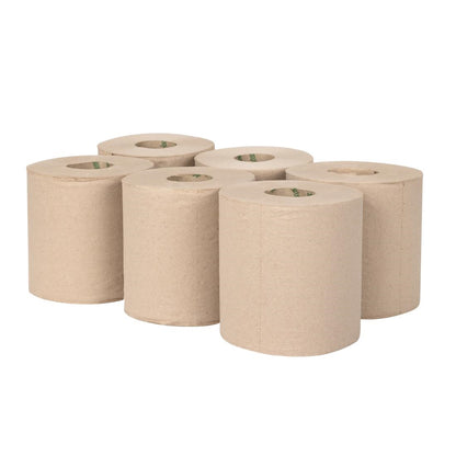 Jantex Green 100% Recycled Centre Feed Roll 2ply 120m (6 Pack) (480 Sheets Per Roll | 2ply Construction | Pack Quantity: 6) • PAS-HX940