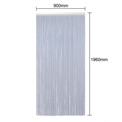 EazyZap Chain Door Blue Fly Screen (Size: 1950(L)x900(W)mm | Material: Aluminium) • PAS-HX949