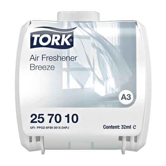 Tork Constant Air Freshener Refill Breeze A3 (6 Pack) (Scent: Breeze (ylang ylang, floral and woody).For use with the Tork Constant Air Freshener Dispenser (HX960)) • PAS-HX961
