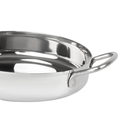 Olympia Table Presentation Double Handle Dish Stainless Steel 150mm (204(L)x150(W)x47(H)mm) • PAS-HY101