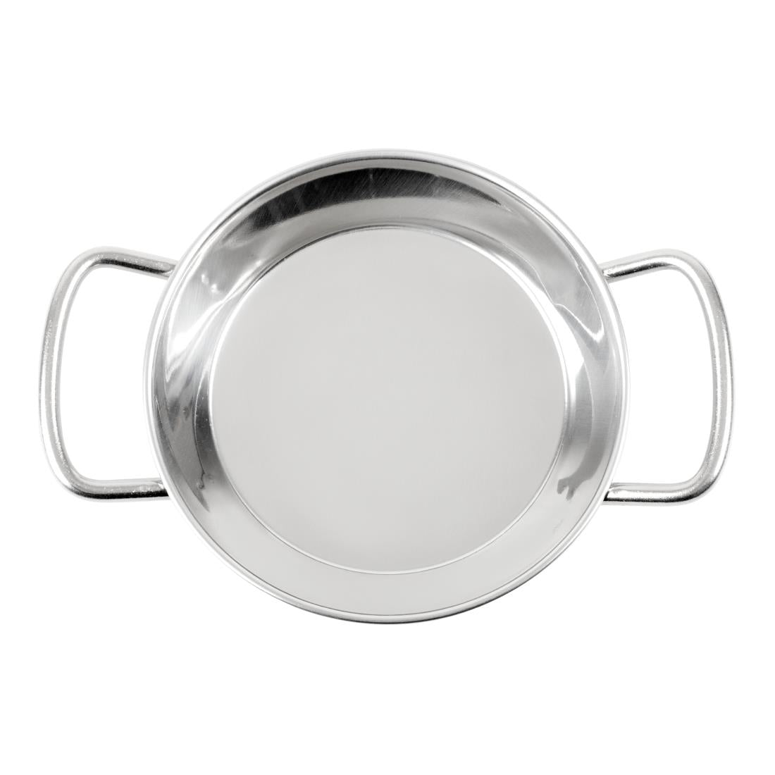 Olympia Table Presentation Mini Paella Pan Stainless Steel 120mm (163(L)x120(W)x22(H)mm | Material: Stainless Steel) • PAS-HY103