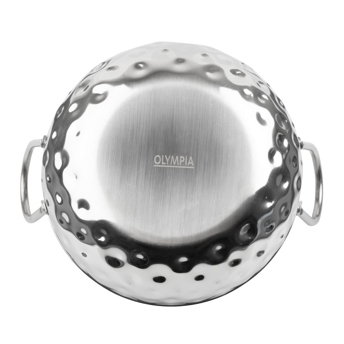 Olympia Table Presentation Hammered Kadai Dish Stainless Steel 150mm (193(L)x150(W)x60(H)mm | Material: Stainless Steel) • PAS-HY105