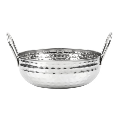 Olympia Table Presentation Hammered Kadai Dish Stainless Steel 200mm (200(Ø)x75(H)mm | Material: Stainless Steel) • PAS-HY107