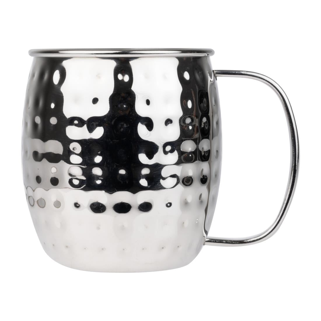 Olympia Barware Hammered Stainless Steel Mugs 440ml • PAS-HY113
