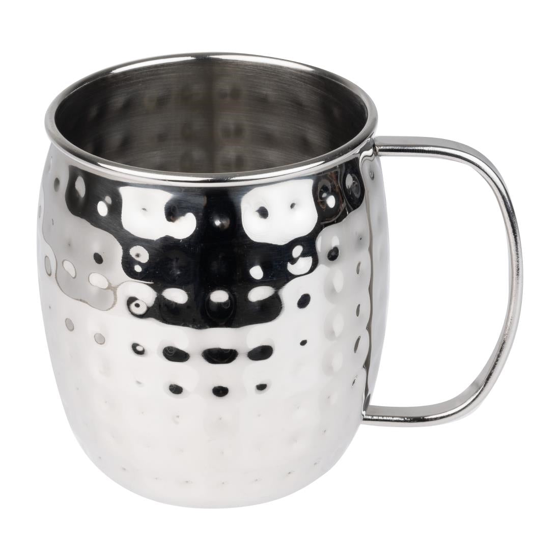 Olympia Barware Hammered Stainless Steel Mugs 440ml • PAS-HY113