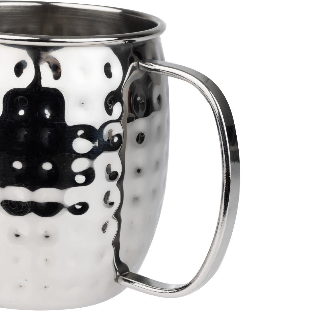 Olympia Barware Hammered Stainless Steel Mugs 440ml • PAS-HY113