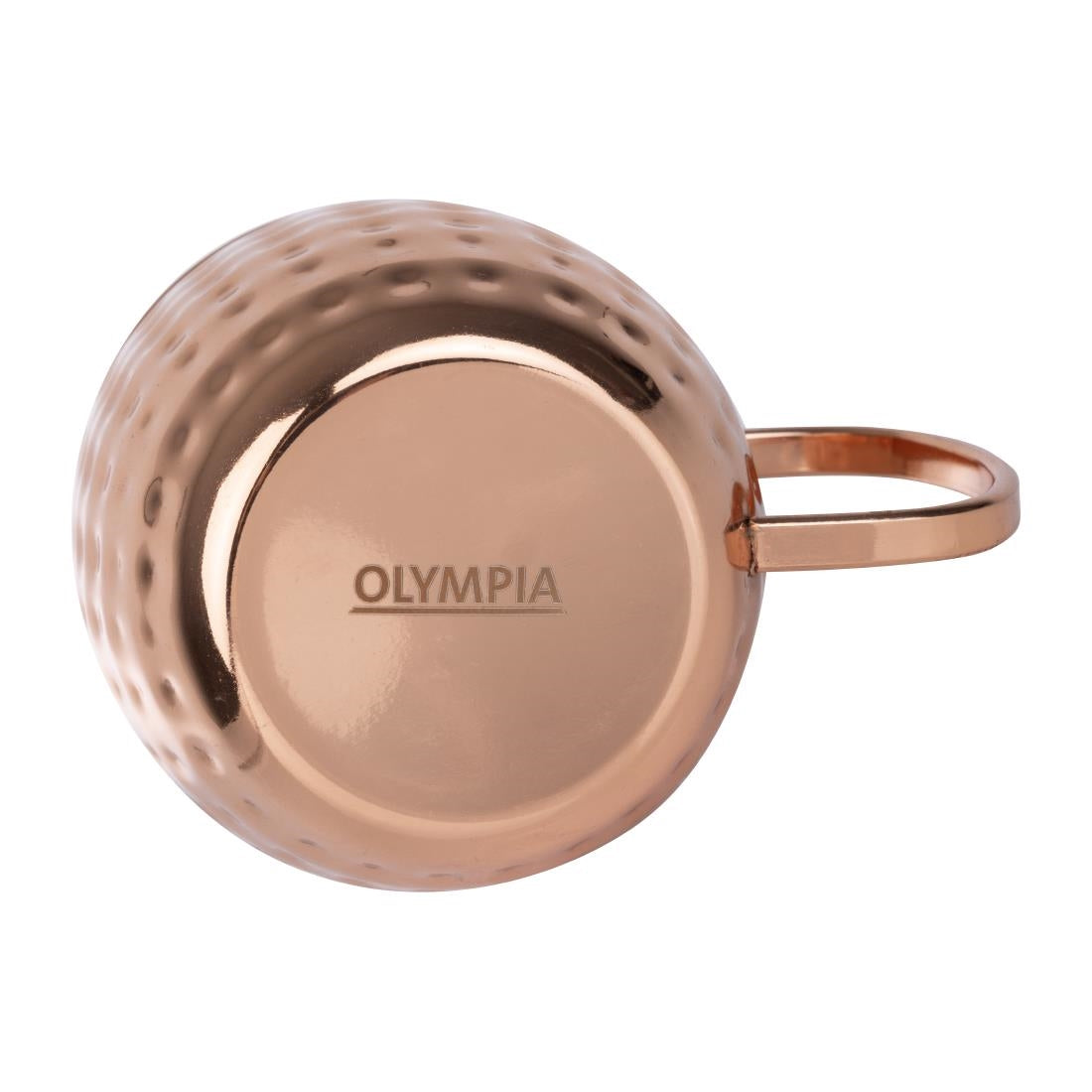 Olympia Barware Stainless Steel Copper Coated Hammered Mugs 440ml • PAS-HY114