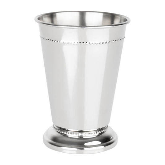 Olympia Barware Stainless Steel Beaded Julep Cup 370ml • PAS-HY115