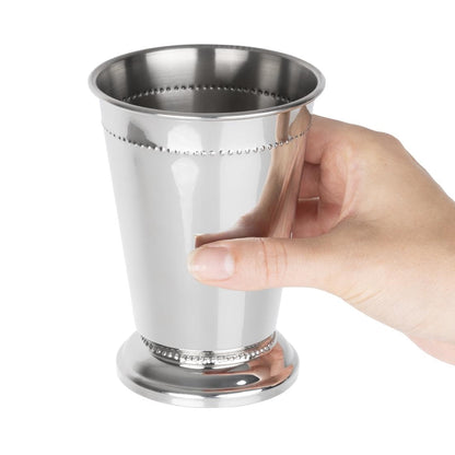 Olympia Barware Stainless Steel Beaded Julep Cup 370ml • PAS-HY115