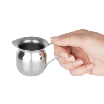 Olympia Stainless Steel Mini Milk Jug 78ml (6 Pack) (78ml | Pack Quantity: 6) • PAS-HY116