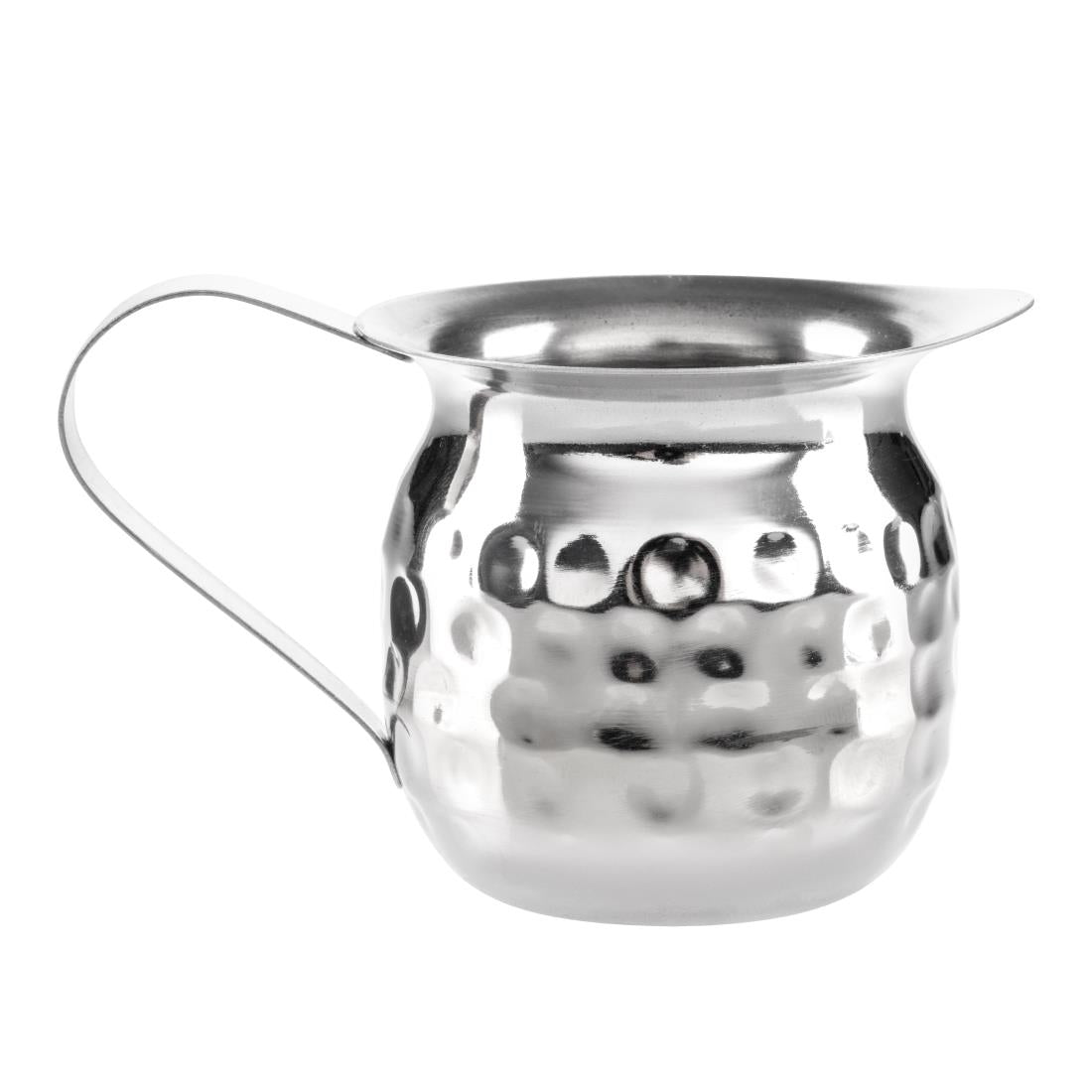 Olympia Hammered Stainless Steel Mini Milk Jug 78ml (6 Pack) (78ml | Pack Quantity: 6) • PAS-HY117