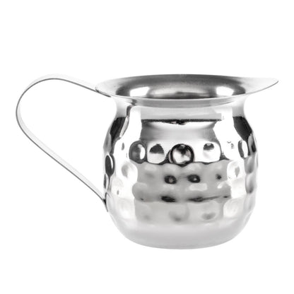 Olympia Hammered Stainless Steel Mini Milk Jug 78ml (6 Pack) (78ml | Pack Quantity: 6) • PAS-HY117