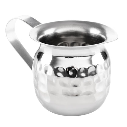 Olympia Hammered Stainless Steel Mini Milk Jug 78ml (6 Pack) (78ml | Pack Quantity: 6) • PAS-HY117