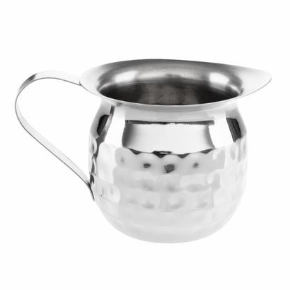 Olympia Hammered Stainless Steel Mini Milk Jug 120ml (6 Pack) (120ml | Pack Quantity: 6) • PAS-HY119
