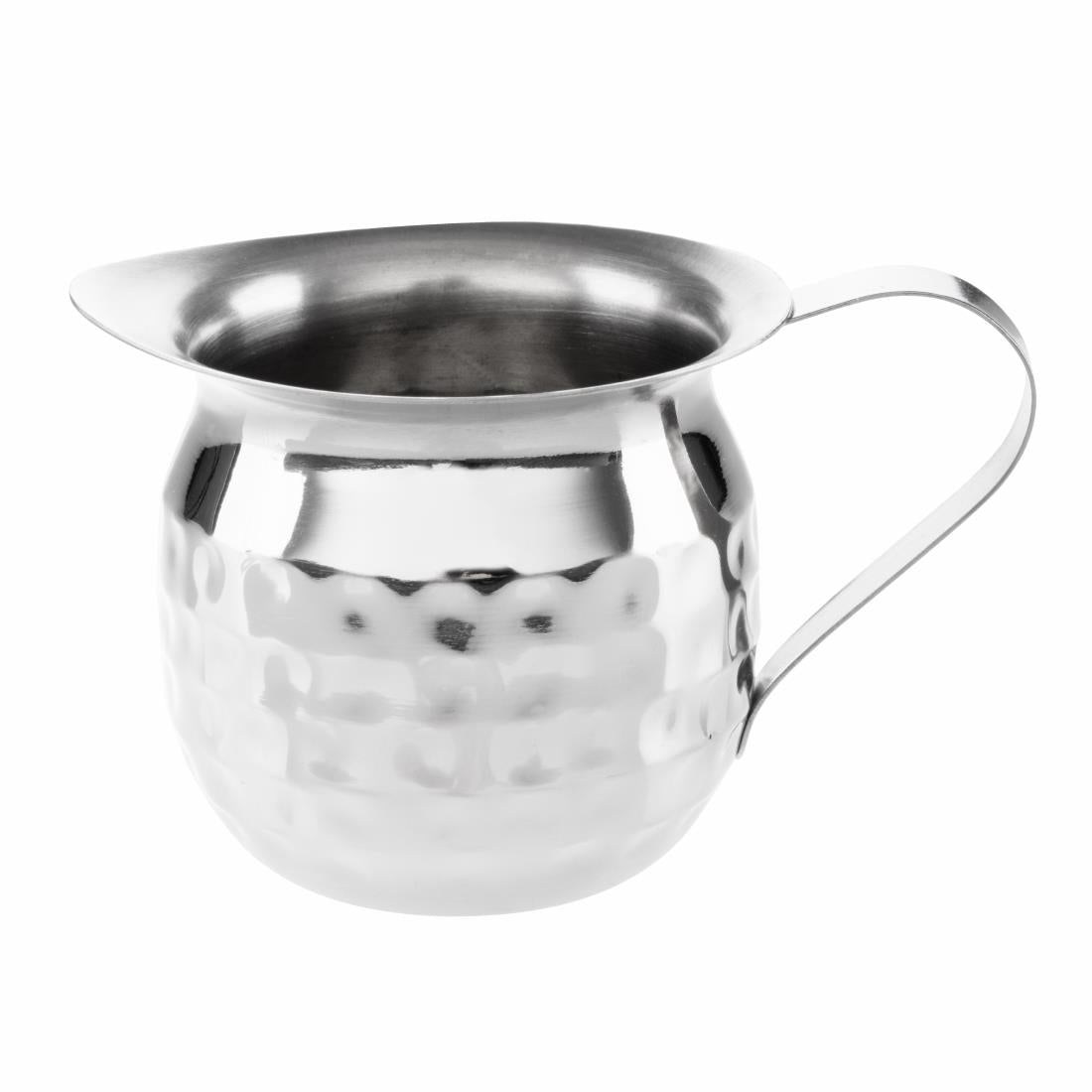Olympia Hammered Stainless Steel Mini Milk Jug 120ml (6 Pack) (120ml | Pack Quantity: 6) • PAS-HY119