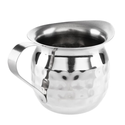 Olympia Hammered Stainless Steel Mini Milk Jug 120ml (6 Pack) (120ml | Pack Quantity: 6) • PAS-HY119