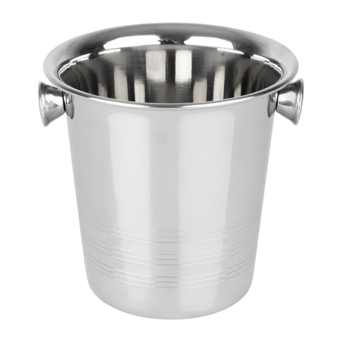 Olympia Ice Bucket with Handles and Etch Detail Stainless Steel 1050ml • PAS-HY121