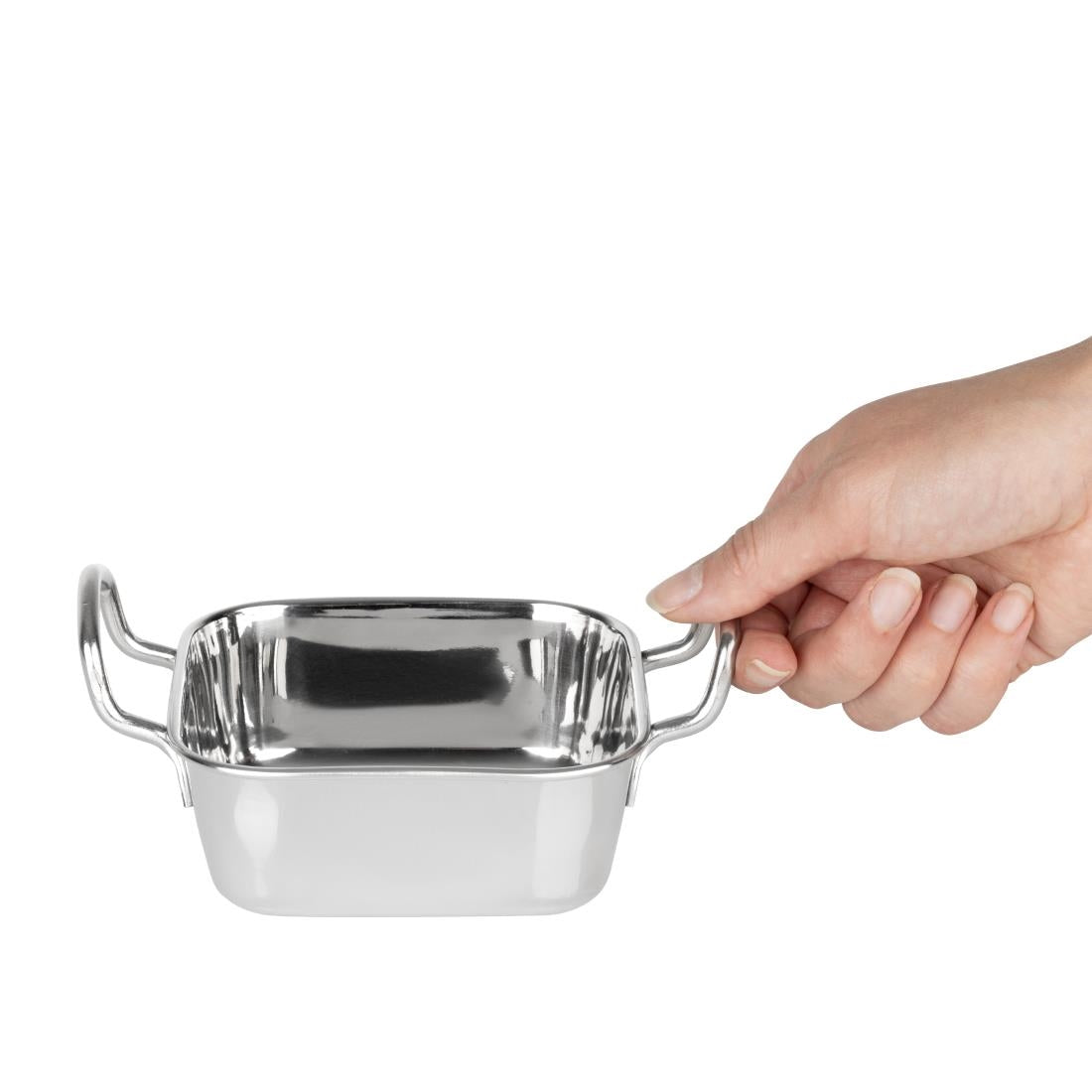 Olympia Table Presentation Square Dish Stainless Steel 115x115mm (115(L)x115(W)x45(H)mm) • PAS-HY123
