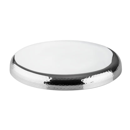 Olympia Hammered Stainless Steel Round Tray 320x35mm (320(Ø)x35(H)mm) • PAS-HY125